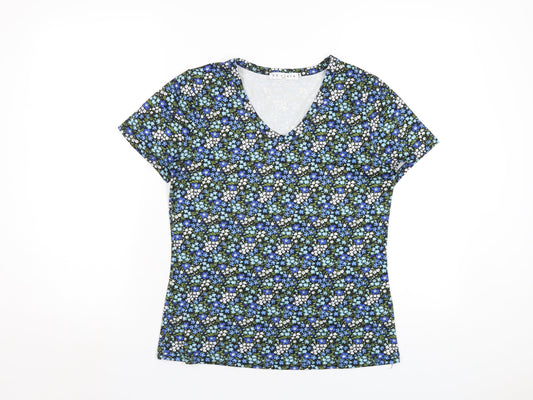 Womens UK Size S By Clara Blue Basic T-Shirt