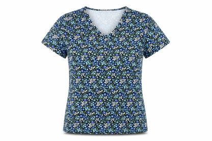 Womens UK Size S By Clara Blue Basic T-Shirt