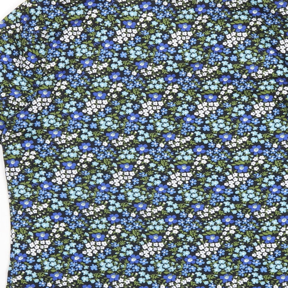 Womens UK Size S By Clara Blue Basic T-Shirt