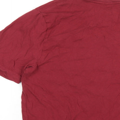 Xersion Mens Red Cotton T-Shirt Size S Round Neck