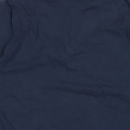 NEXT Mens Blue Cotton Polo Size XL Collared Button