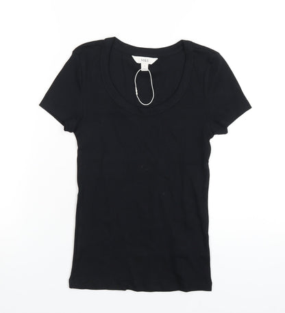 Womens UK Size 6 Marks and Spencer Black Basic T-Shirt