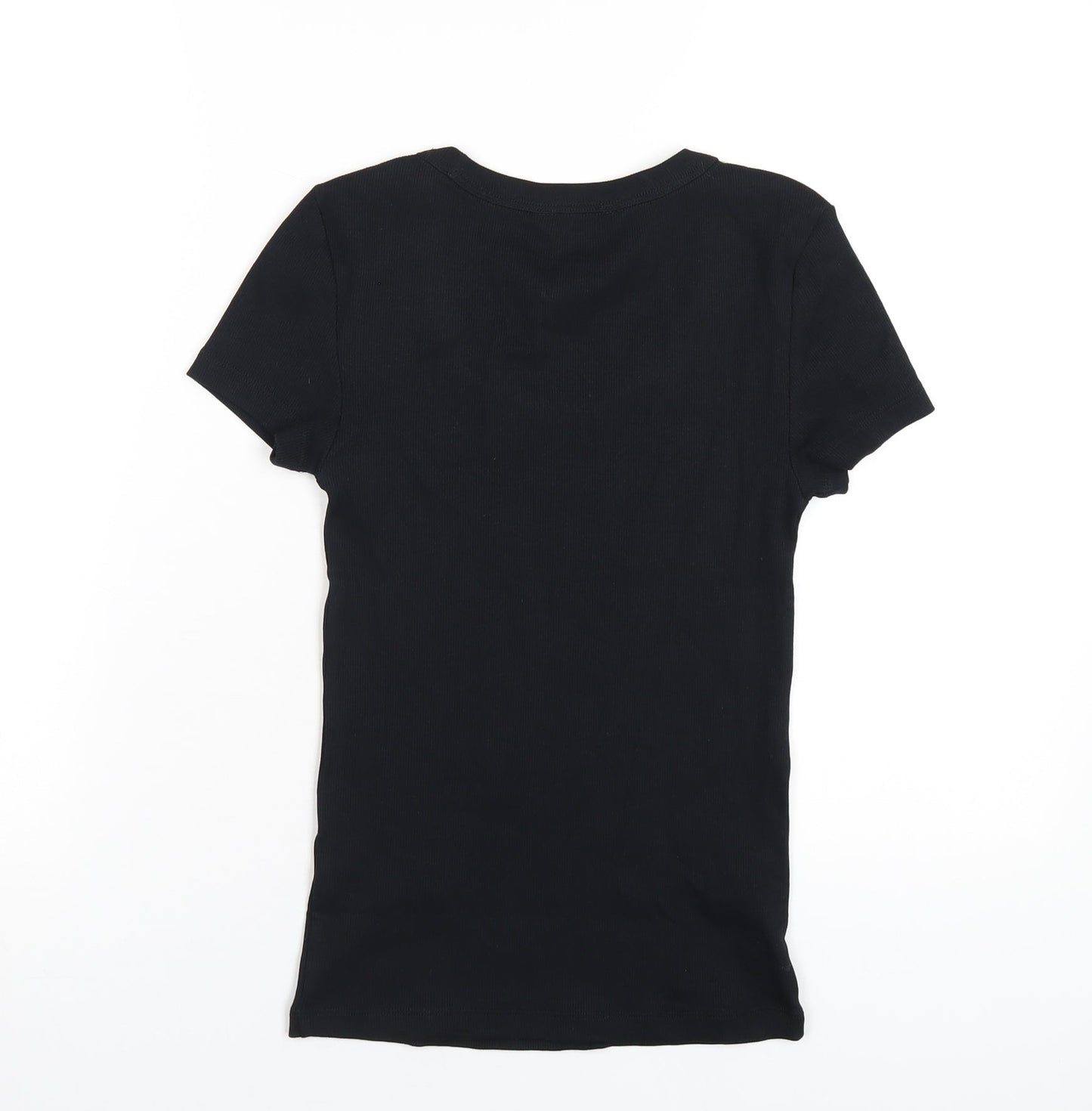 Womens UK Size 6 Marks and Spencer Black Basic T-Shirt