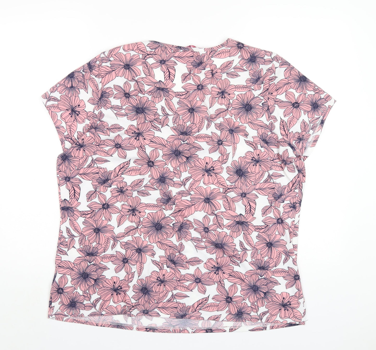 Womens UK Size 18 Julipa Pink Basic T-Shirt