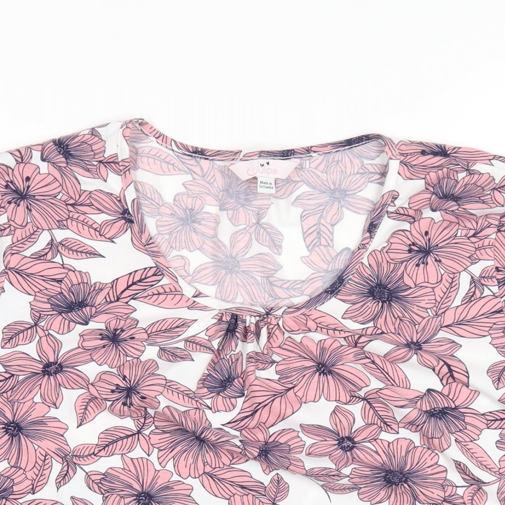 Womens UK Size 18 Julipa Pink Basic T-Shirt