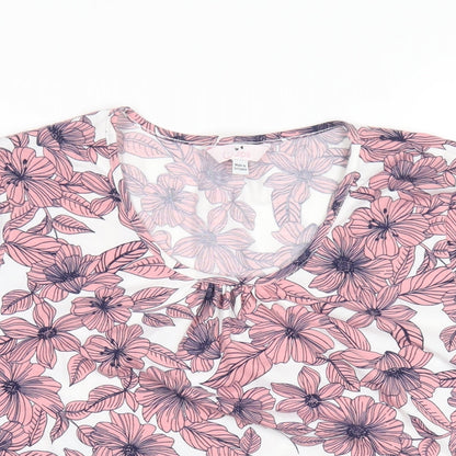Womens UK Size 18 Julipa Pink Basic T-Shirt