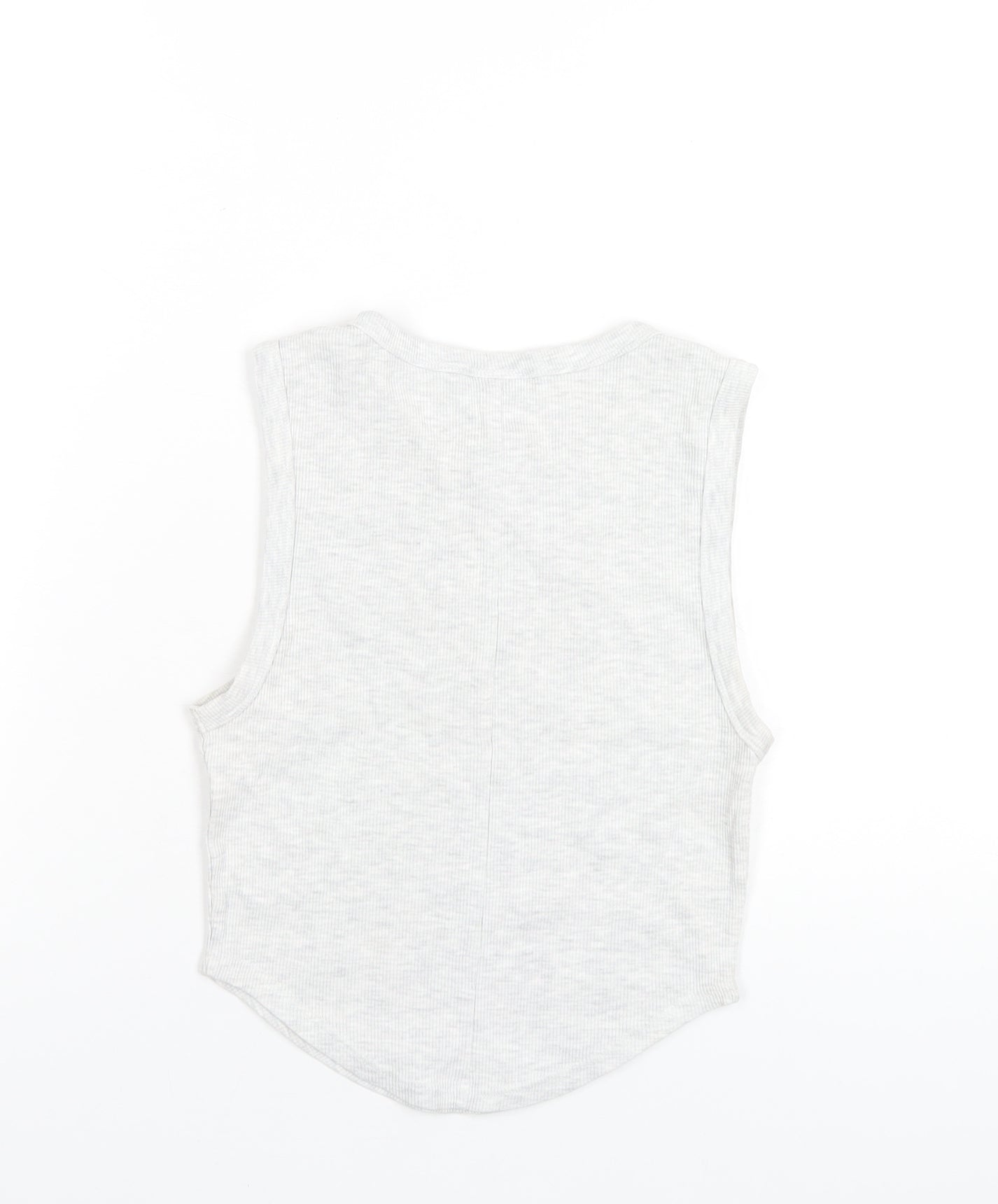 Womens UK Size S Topshop Grey Basic Tank
