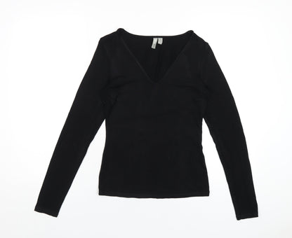 Womens UK Size 6 ASOS Black Basic T-Shirt