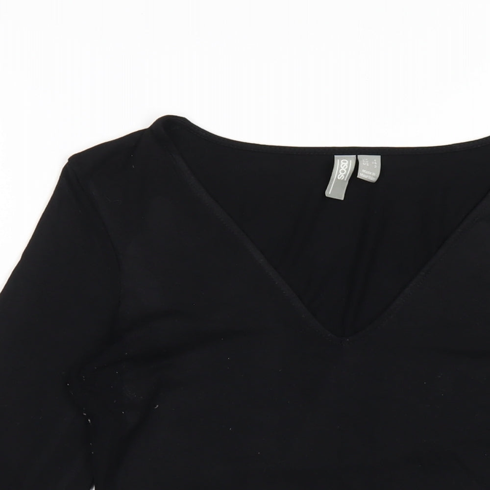 Womens UK Size 6 ASOS Black Basic T-Shirt