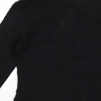 Womens UK Size 6 ASOS Black Basic T-Shirt