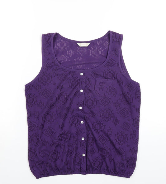 Womens UK Size 14 BHS Purple Basic Tank