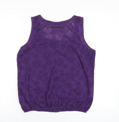 Womens UK Size 14 BHS Purple Basic Tank