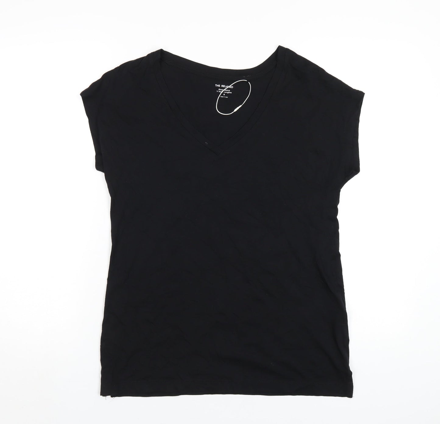 Womens UK Size 6 Marks and Spencer Black Basic T-Shirt