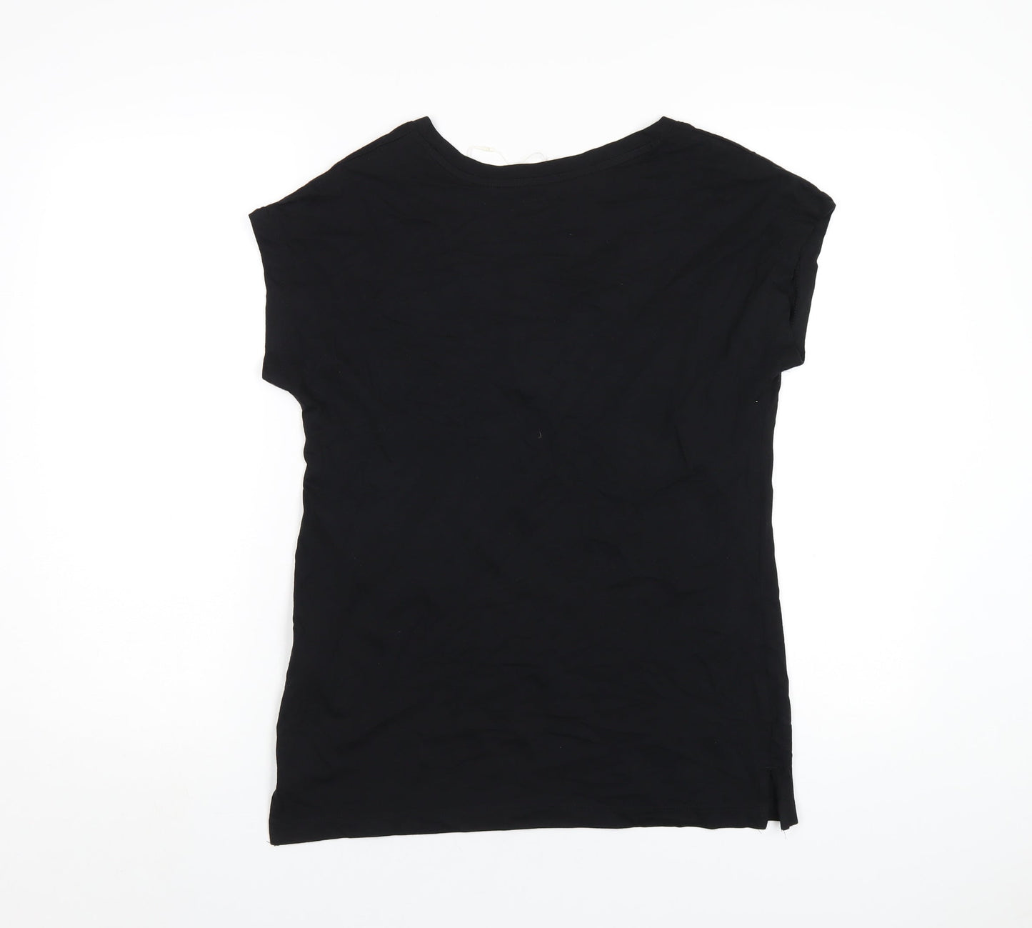 Womens UK Size 6 Marks and Spencer Black Basic T-Shirt