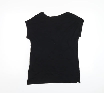Womens UK Size 6 Marks and Spencer Black Basic T-Shirt