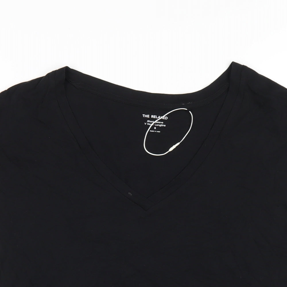 Womens UK Size 6 Marks and Spencer Black Basic T-Shirt