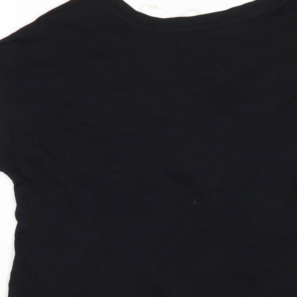 Womens UK Size 6 Marks and Spencer Black Basic T-Shirt