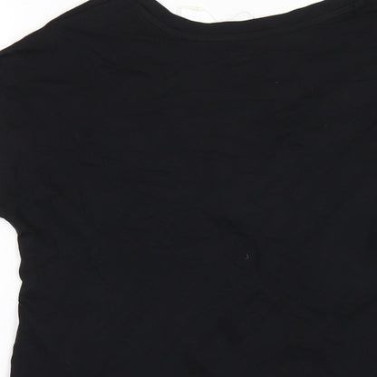 Womens UK Size 6 Marks and Spencer Black Basic T-Shirt