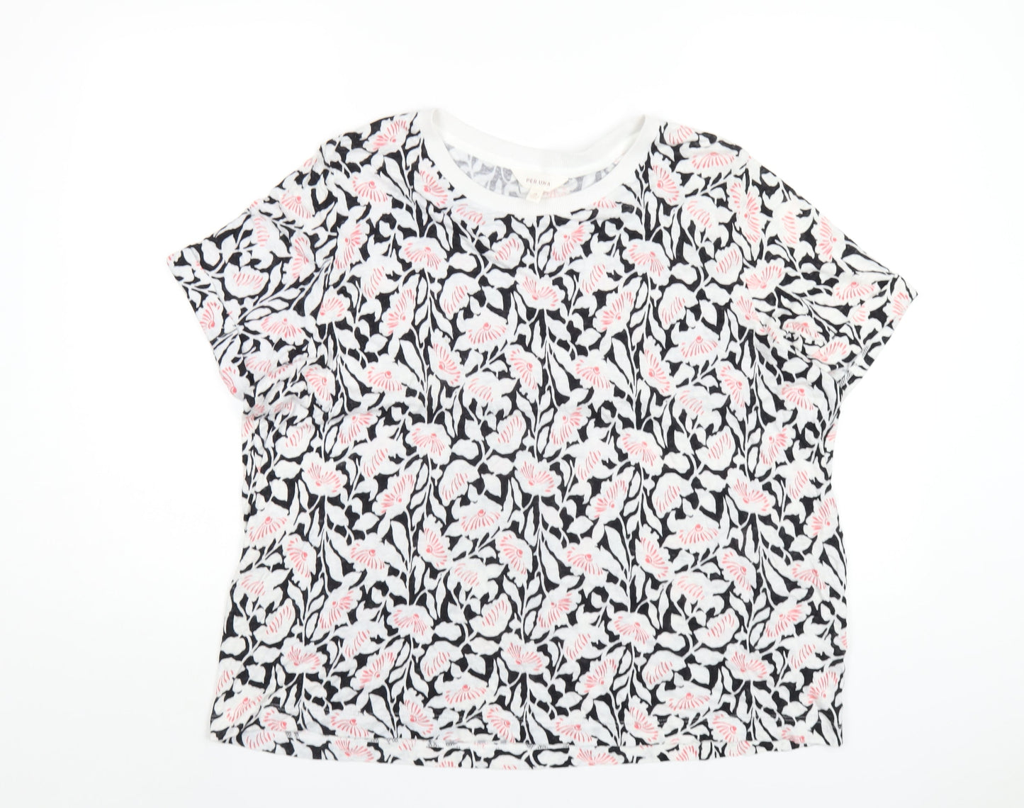 Womens UK Size 18 Per Una Multicoloured Basic T-Shirt