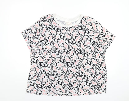 Womens UK Size 18 Per Una Multicoloured Basic T-Shirt