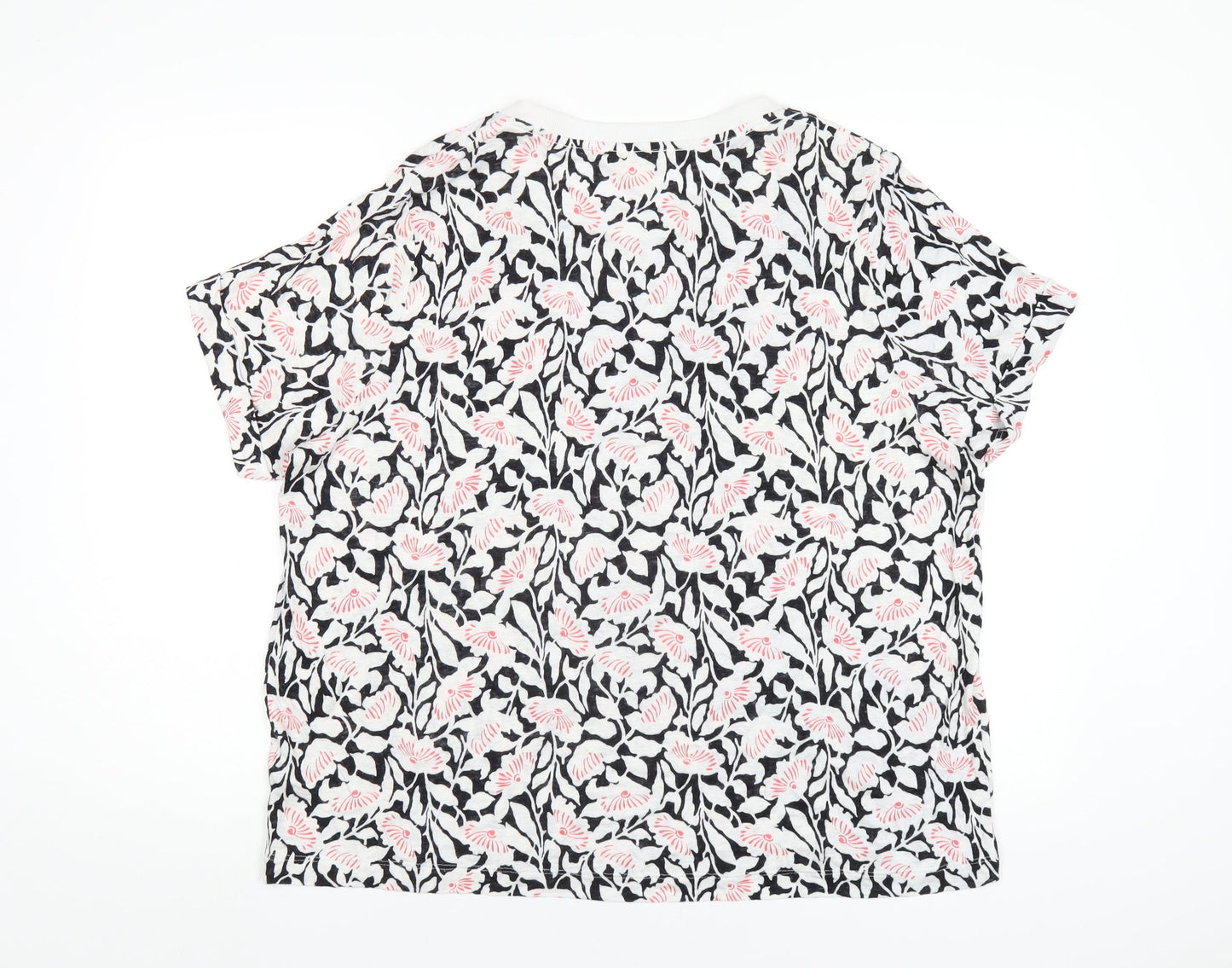 Womens UK Size 18 Per Una Multicoloured Basic T-Shirt