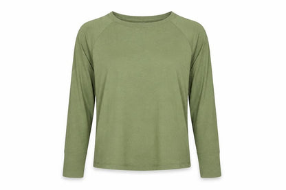 Beyond Womens Green Polyester Basic T-Shirt Size S Round Neck