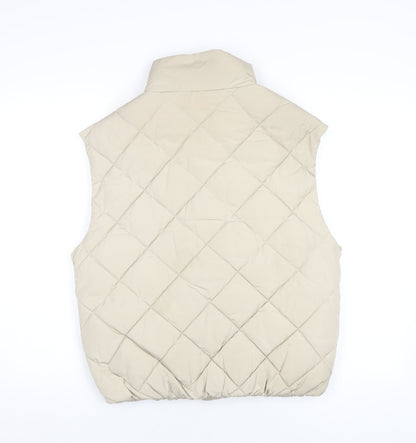New Look Girls Beige Gilet Waistcoat Size 14-15 Years Zip