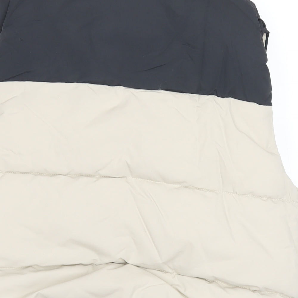 Marks and Spencer Boys Beige Quilted Waistcoat Size 11-12 Years Snap