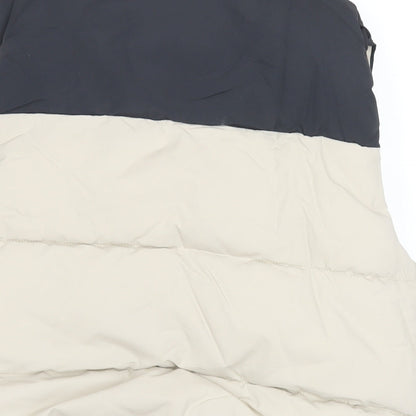 Marks and Spencer Boys Beige Quilted Waistcoat Size 11-12 Years Snap