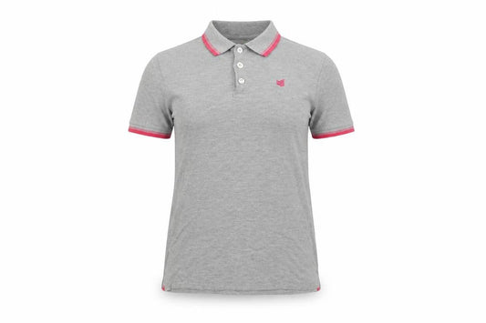 Gio-Goi Womens Grey Cotton Basic Polo Size S Collared