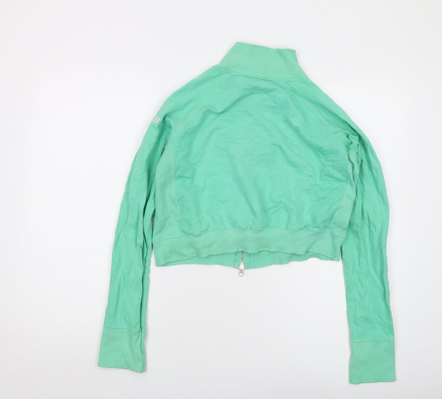 New Look Womens Green Cotton Full Zip Sweatshirt Size 16 Zip