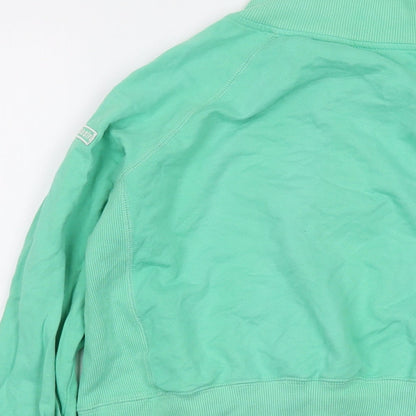 New Look Womens Green Cotton Full Zip Sweatshirt Size 16 Zip