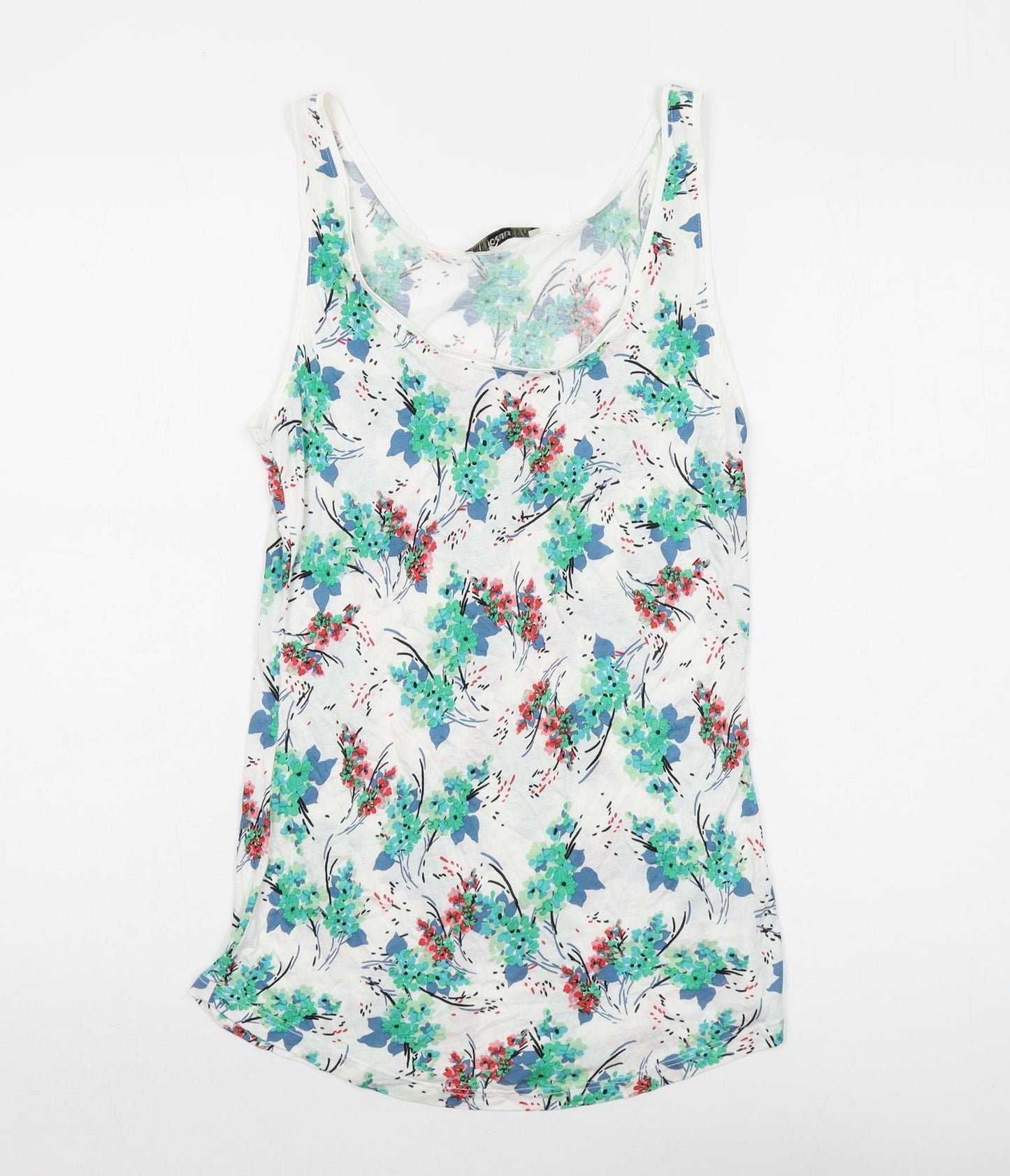 Womens UK Size M Oasis White Basic Tank