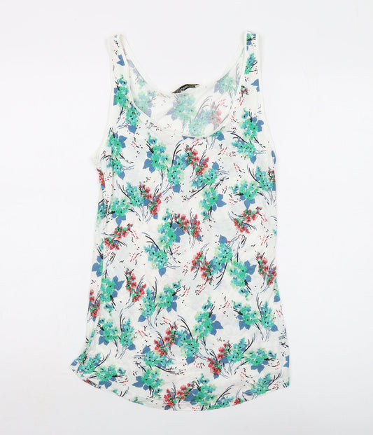 Womens UK Size M Oasis White Basic Tank