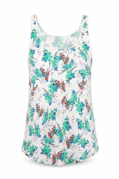 Womens UK Size M Oasis White Basic Tank