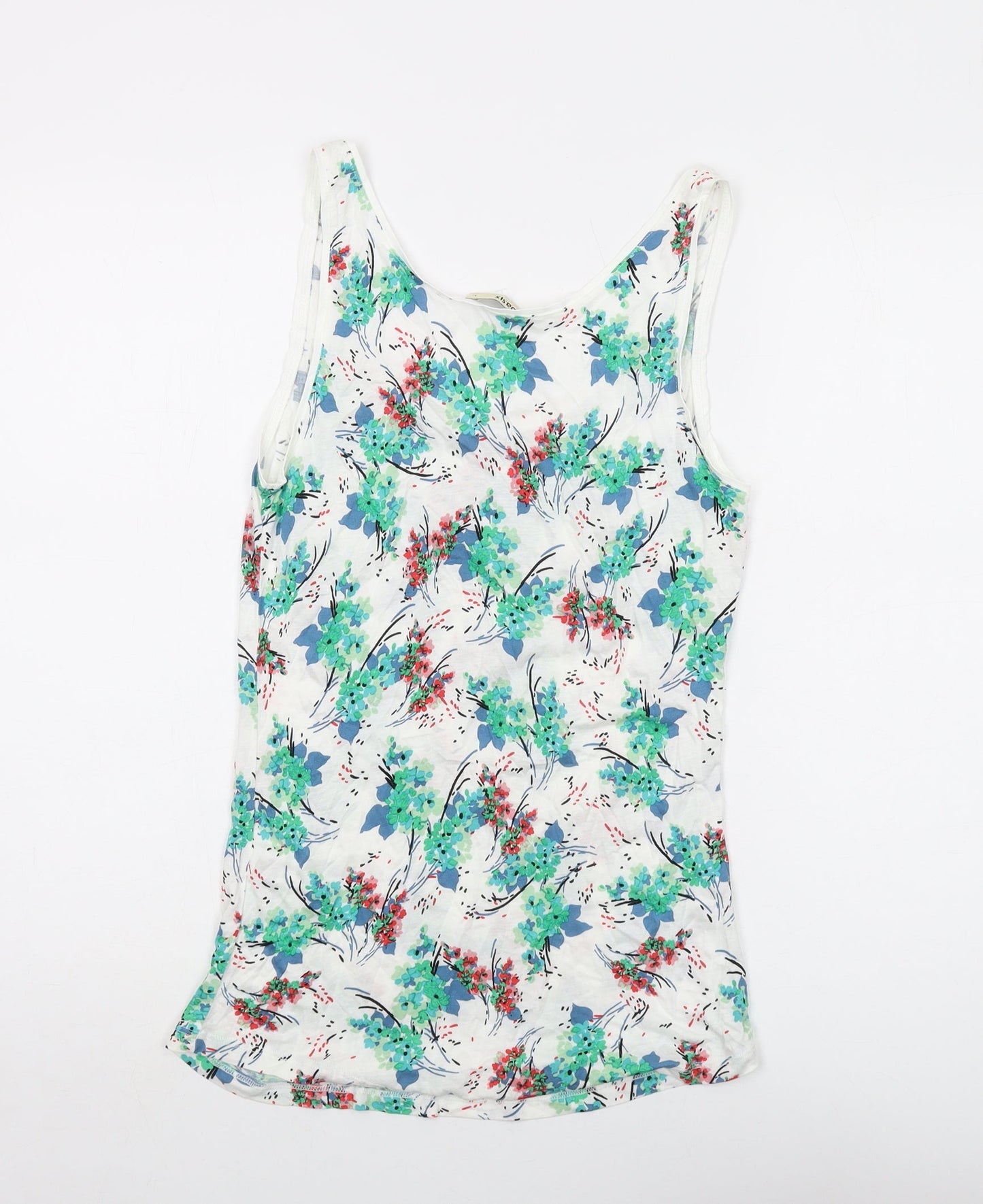 Womens UK Size M Oasis White Basic Tank