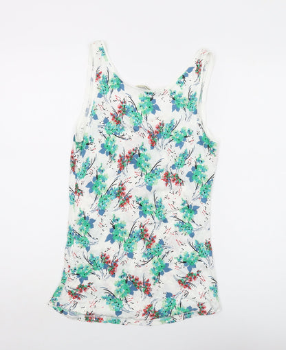 Womens UK Size M Oasis White Basic Tank