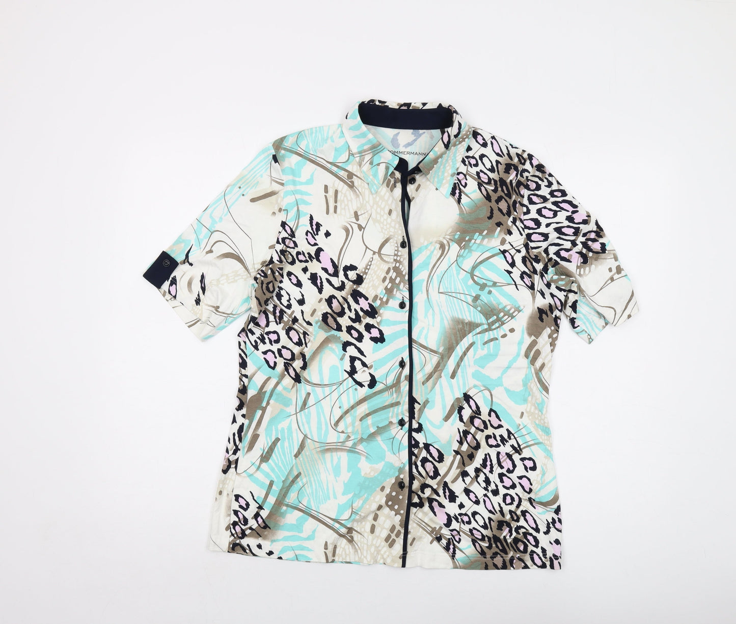 Womens UK Size 14 Sommermann Multicoloured Basic Button-Up