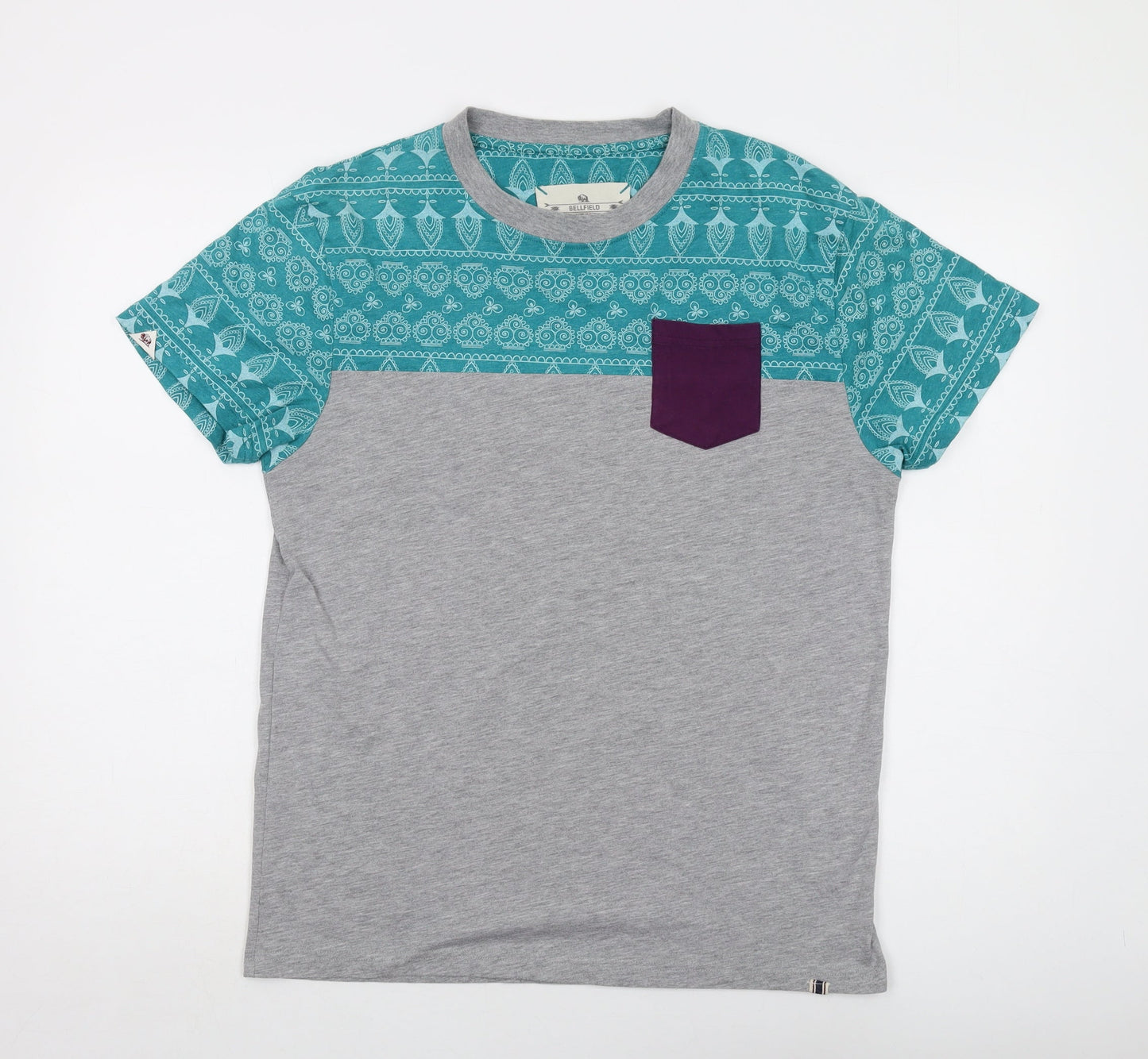 Mens UK Size L Bellfield Grey  T-Shirt
