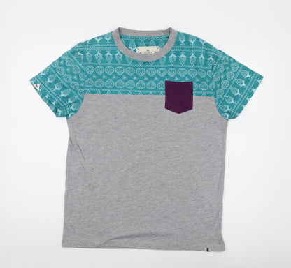 Mens UK Size L Bellfield Grey  T-Shirt