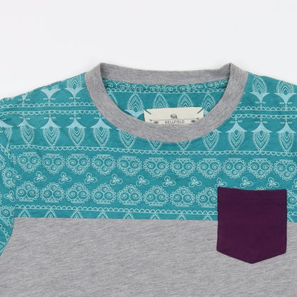 Mens UK Size L Bellfield Grey  T-Shirt