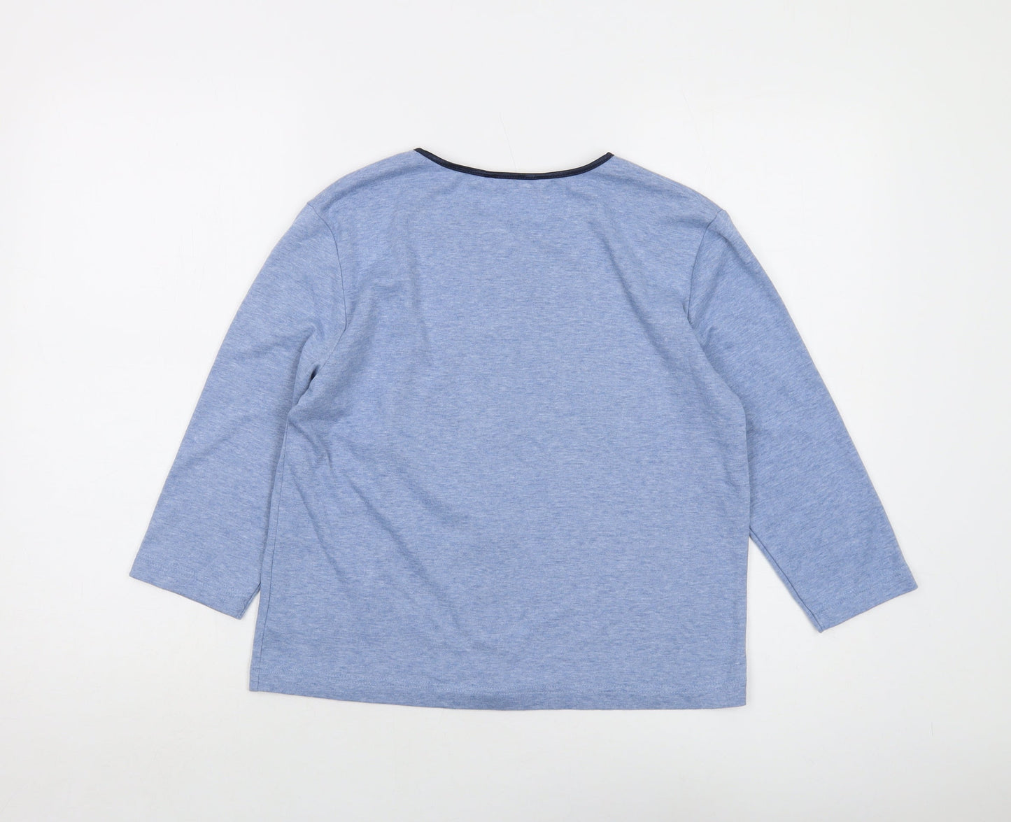 Womens UK Size S Carolyn Taylor Blue Basic T-Shirt