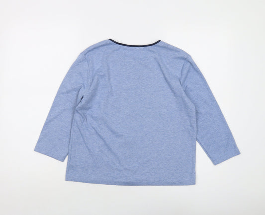 Womens UK Size S Carolyn Taylor Blue Basic T-Shirt