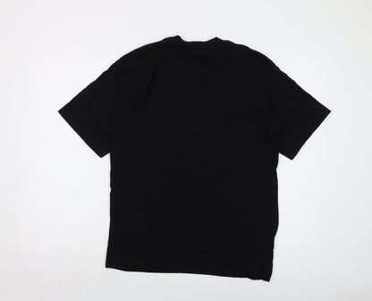 & Other Stories Mens Black Cotton T-Shirt Size XS Crew Neck