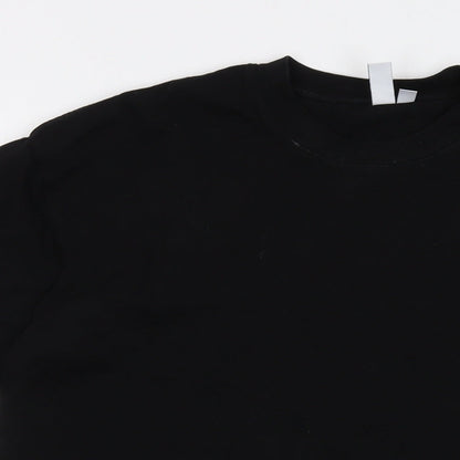 & Other Stories Mens Black Cotton T-Shirt Size XS Crew Neck