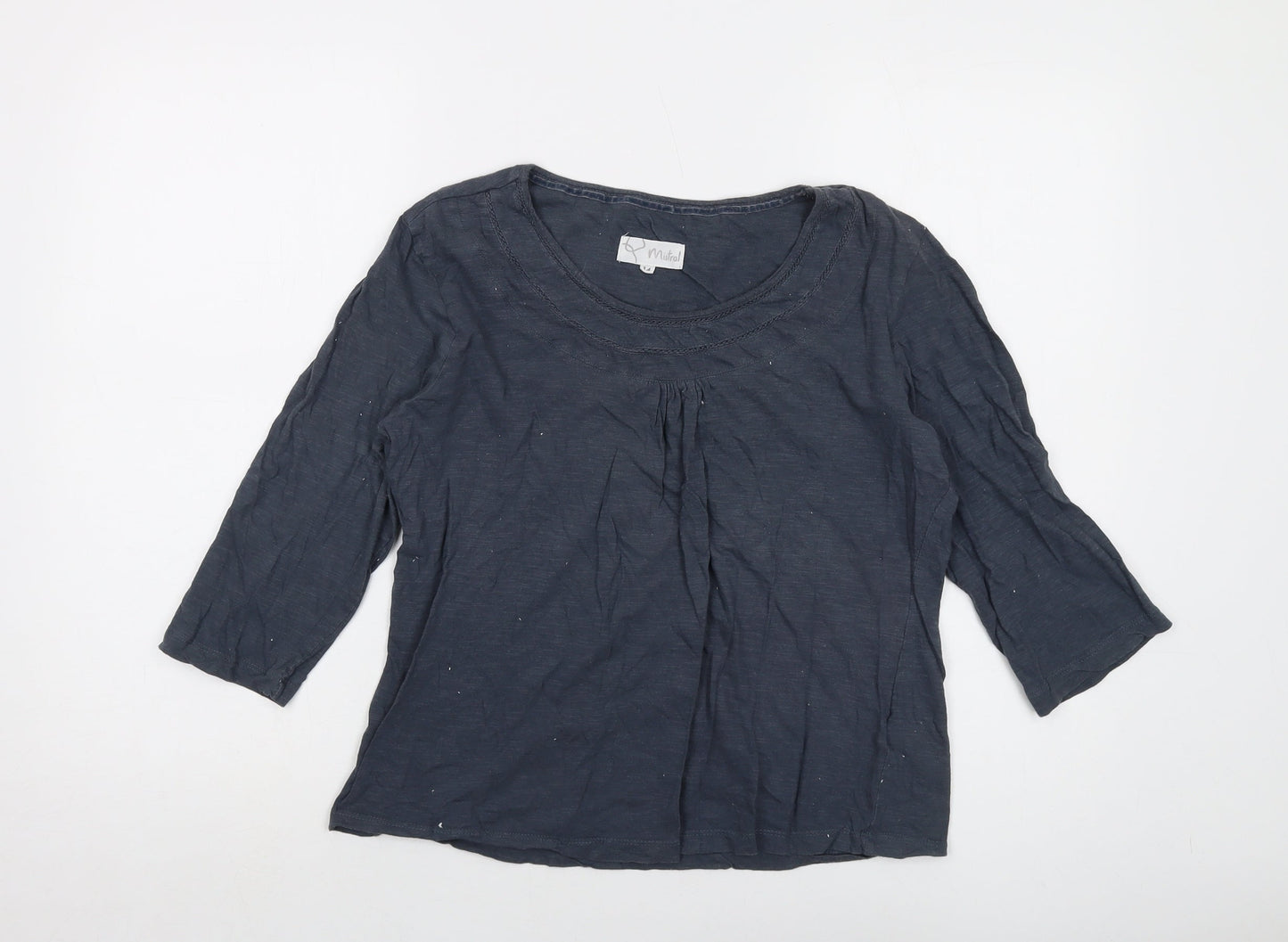 Womens UK Size 14 Mistral Blue Basic T-Shirt