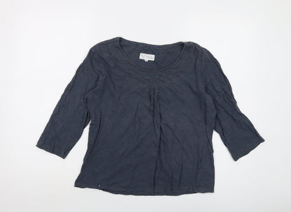 Womens UK Size 14 Mistral Blue Basic T-Shirt