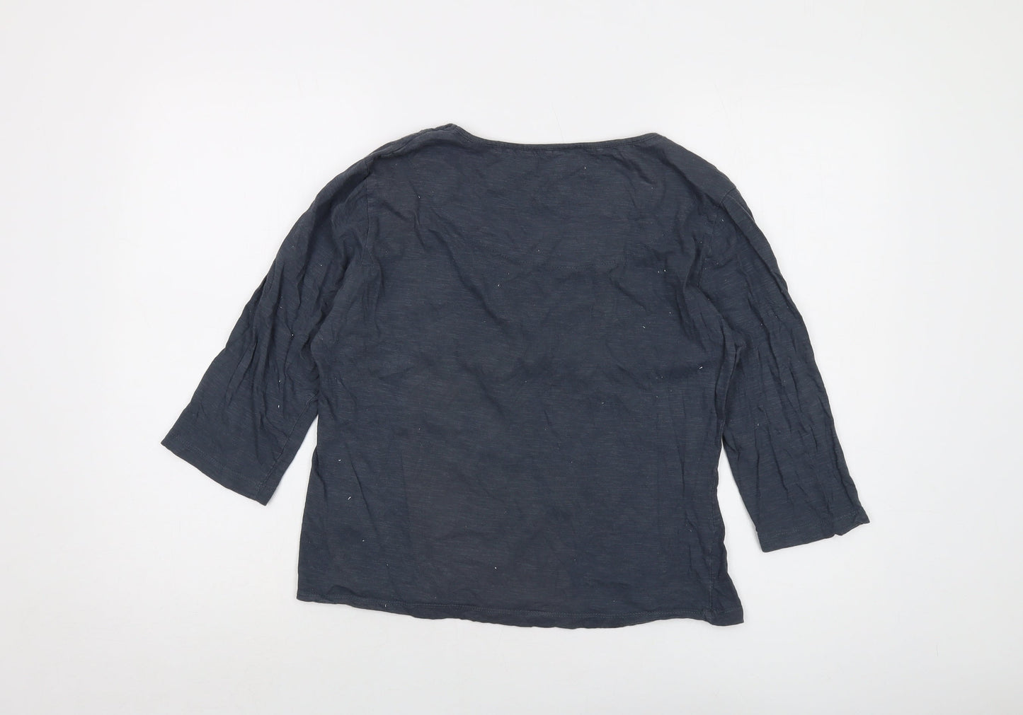 Womens UK Size 14 Mistral Blue Basic T-Shirt