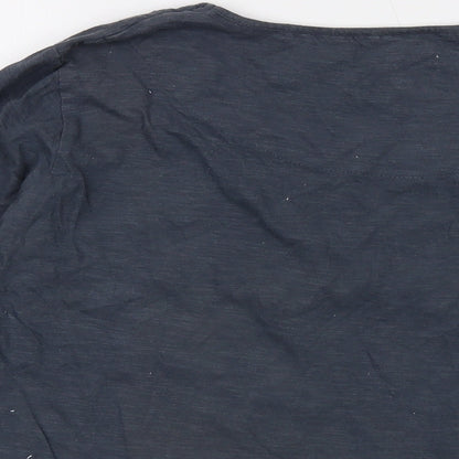 Womens UK Size 14 Mistral Blue Basic T-Shirt