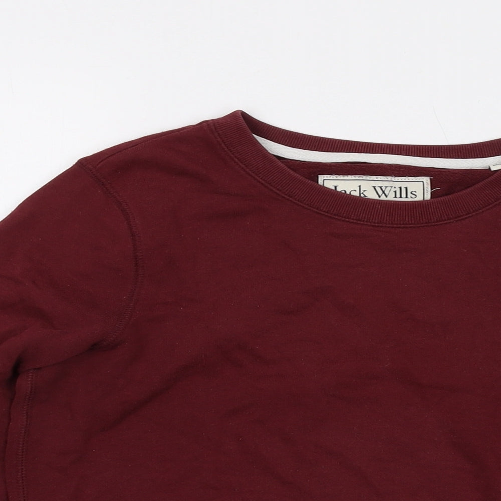 Womens UK Size 8 Jack Wills Red Pullover Sweatshirt